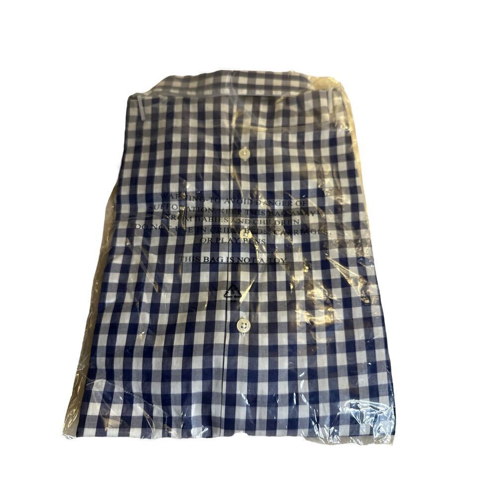 UNTUCKit Women's Belleza Long Sleeve Gingham Button Down Top Sz 8 Blue White NWT - Picture 4 of 5